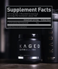 Kaged Premium L-Citrulline Powder - Enhance Muscle Pumps and Improve Muscle Vascularity - Nitric Oxide Booster - Unflavored - 100 Servings - 7.05 Ounce 12 71Ltzs1SpDL