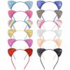 12 Pack Sequin Cat Ears Headband for Girls and Women Glitter Headbands with Cute Ear Hair Accessories for Daily Wearing and Party Decoration Shiny Kitty Hairbands Cat Ear Hair Hoops (Multicolor) 12 71Lu6KumCaL