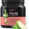 LEGION Pulse Pre Workout Supplement - All Natural Nitric Oxide Preworkout Drink to Boost Energy, Creatine Free, Naturally Sweetened, Beta Alanine, Citrulline, Alpha GPC (Green Apple) Green Apple 39 71LvVozay0L
