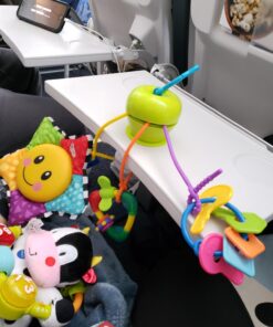 Grapple Suction Cup High Chair Toys Holder | 3 Toy Tethers Keep Toys from Falling | Holds Teethers, Toys, Snack Cups | for Babies 6-12 Months | Perfect for Travel and Restaurant Green 38 71LxLm0I5TL