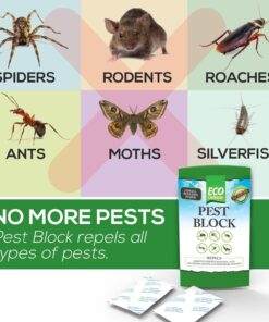 Eco Defense Pest Control Pouches - All Natural - Repels Rodents, Spiders, Roaches, Ants, Moths, Squirrels, & Other Pests 22 71LxqBKYhL