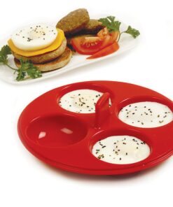 Alternative view of Norpro Silicone 4 Egg Poacher, Red