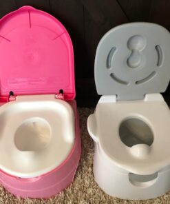 Munchkin® Arm & Hammer Multi-Stage 3-in-1 Potty Seat, (Potty Chair, Trainer Ring and Step Stool), Grey 34 71LyEzltHOL