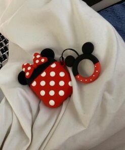 iFiLOVE Compatible with Airpods Case, Cute Cartoon Airpods Cover, Minnie Mouse Soft Silicone Shockproof Protective Case Cover Skin with Ring Buckle Holder for Apple Airpods 1 & 2 Charging Case(#2) #2 35 71LyQa0n2gL