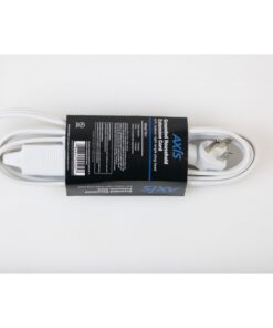 Axis 3-Outlet Indoor Extension Cord with Flat-Profile Plug - 8-foot, White (45505) 15 71Lyf3s0c3L