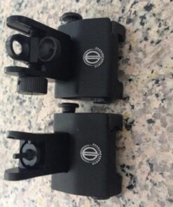 -Combat Vet Owned Company- Dagger Defense Tactical flip up BUIS Picatinny Rail Mounted Backup Iron Sights. Black 60 71LyiBGmY0L