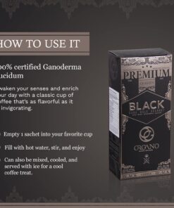 3 Boxes ORGANO Gourmet Black Coffee, 100% Certified Ganoderma Lucidum (90 sachets) 30 Count (Pack of 3) 9 71LyjdfeSHL
