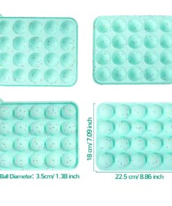 Junxave BPA Free Cake Pop Mold Set, Lollipop Silicone Molds, Cake Pop Trays with Stand Holder 100 Sticks Treat Bags 15 71LytOMxahL