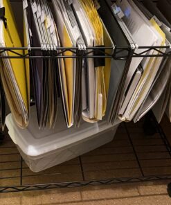 Oceanstar Portable 1-Tier Metal Rolling File Cart, Black,24 in 32 71LzLMVYJ1L