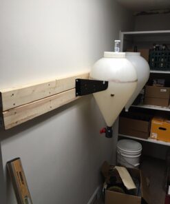 FASTFERMENT - FFT FastFerment Conical Fermenter 7.9 Gallon HomeBrew Kit BPA Free Food grade Primary Carboy Fermenter: Beer Brewing, Wine Fermentation or a Hard Cider brewing kit. Wall mount included 20 71LzsqxVh1L
