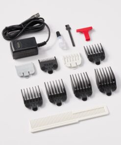 Wahl Professional 5 Star Cordless Magic Clip Hair Clipper with 100+ Minute Run Time for Professional Barbers and Stylists Red 15 Piece Set 29 71LzzV3HQHL