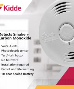 Kidde 21026065 Smoke & Carbon Monoxide Alarm with Voice Warning 1 12 71M diFGp0S