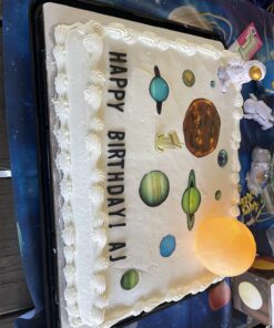 Solar System Edible Cake and Cupcake Topper For 1/4 sheet cake 14 71M xWskHDL