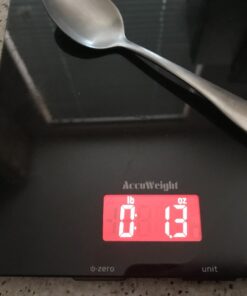 AccuWeight 201 Digital Multifunction Meat Food Scale with LCD Display for Baking Kitchen Cooking, 11lb Capacity by 0.1oz, Tempered Glass Black 39 71M0JBDJDnL