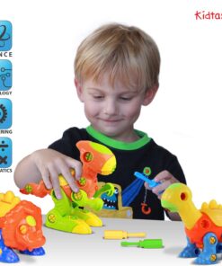 Kidtastic Dinosaur Toys, 106 pcs Take Apart Stem Learning Toys with Screwdriver, Ages 3-6 Year Kids Birthday Gift, Fun Construction for Boys and Girls - Build a Dinosaur, 3 yr Old Toddler Toys 25 71M0PU7ZnkL