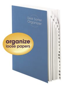 Smead Desk File/Sorter, Alphabetic (A-Z), 20 Dividers, Letter Size, Dark Blue (89282) 11 71M0btz3jIL