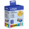 LC20E 4PK Super High Yield XXL Ink Compatible for Brother LC20E LC20EXXL Ink Cartridges use with Brother MFC-J775DW MFC-J775DW XL, MFC-J5920DW MFC-J5920DW XL, MFC-J985DW MFC-J985DW XL Printer 45 71M0ctBMU7L