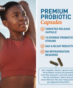 Dr. Tobias Probiotics 30 Billion, 10 Strains, 30 Billion CFU's, Targeted Release Probiotics for Digestive Health, Shelf-Stable Probiotics for Women & Men, Non-GMO, 30 Capsules, 30 Servings 30 Count (Pack of 1) 17 71M0h8VGTSL