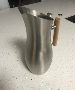 Invigorated Water pH Vitality Alkaline Water Filter Pitcher for Drinking Water Stainless Steel - Water Pitcher with Filter for Tap Water, High pH Filtered Purifier with Alkaline Filter - 1.9L (Silver) Silver 26 71M15GjYEL