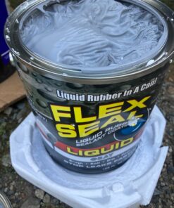 Flex Seal Liquid, 1 Gallon, Gray, Liquid Rubber Coating Sealant, Waterproof, Flexible, Breathable, and UV Resistant, Roof Repair, Basements, RV, Campers, Trailers, Marine, EPDM, Masonry 1-gal 22 71M1rdaWqHL