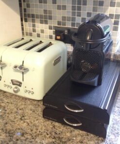 Mind Reader Nespresso Compatible Capsule Drawer, Countertop Organizer Coffee Pod Holder, Storage, 9.25" L x 15" W x 2" H, 9.21 x 15.94 x 2.36, Black 43 71M1xTwU qL