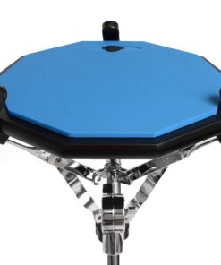 Tromme Drum Practice Pad and Carrying Case , 12 Inch Silicone with Wooden Base and Real Drum Feel ,Sticks and Stand Not Included (Blue) 10 71M21p92P8L