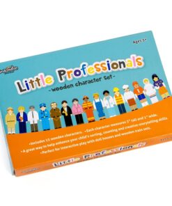 Little Professionals Wooden Character Set - Cute Wood Block People Toys for Kids & Toddlers - Open Ended STEM Pretend Play & Educational Games for Children, Boys & Girls (15-Pieces) 14 71M2X76VQ6L
