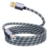 SNANSHI Printer Cable 25 ft USB Printer Cable USB A to USB B Cable Printer USB Cable Compatible with HP, Canon, Dell, Epson, Lexmark, Xerox Printer and More 25ft Grey 14 71M37dyrBjL