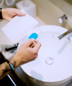 Aberlite ClearShaper - Beard Shaper Kit w/Barber Pencils - Premium Shaping Tool - 100% Clear | Many Styles - The Ultimate Beard/Hair Lineup (US Patent) - Beard Stencil Guide Template Outliner Blue 25 71M38IEeugL