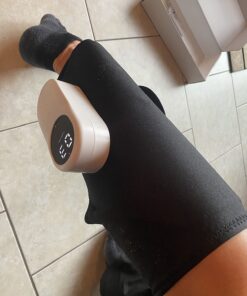 LINGTENG Leg Massager, Calf Air Compression Massager with Heat, Cordless Leg Massager for Circulation and Pain Relief, Calf Massager with 3 Intensities, Gifts for Women (Only Single) Black 45 71M3vK4lYQL