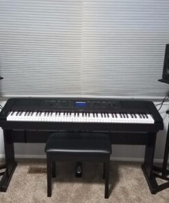 Pyle Speaker Stand Pair of Sound Play 1 and 3 Holder - Telescoping Height Adjustable from 26” - 52” Inch High Heavy Duty Three-point Triangle Base w/ Floor Spikes and 9” Square Platform, Black 13 71M5S9lz3VL