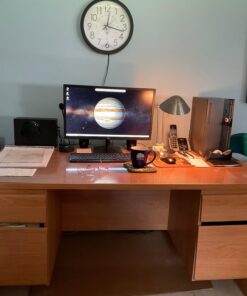 THE CHICAGO LIGHTHOUSE Electric Clock with White Dial, 14-1/2-Inch, Black Frame (67801103) 15 71M5TIe DcL