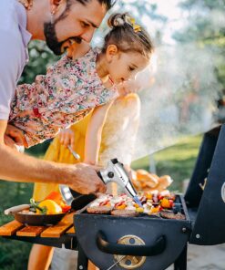 TBTEEK Butane Torch, Kitchen Torch Cooking Torch with Safety Lock & Adjustable Flame for Cooking, BBQ, Baking, Brulee, Creme, DIY Soldering(Butane Not Included) Silver 32 71M5xB0t9gL