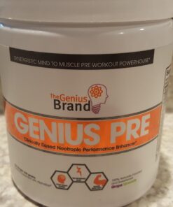 Genius Pre Workout Powder, Grape Limeade - All-Natural Nootropic Pre-workout & Caffeine-Free Nitric Oxide Booster Supplement with Beta Alanine & Alpha GPC - No Artificial Flavors, Sweeteners, or Dyes 28 71M61Xm4FWL