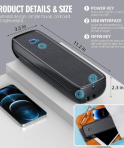 Portable Printer Wireless for Travel,Bluetooth Thermal Printer Support 8.5" X 11" US Letter &Legal, A4&A5 Thermal Paper, Inkless Printer Compatible with iOS, Android & Laptop for Office Car Home black 18 71M63a1 XNL