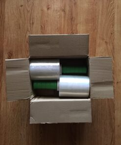 2-Pack Industrial Mini Clear Stretch Wrap Film 80 Gauge 5.1" 1000ft for Pallet Wrap with Plastic Handle,Durable Self-Adhering Packing,Moving,Packaging,Heavy Duty Shrink Film Chuangseed 5.1" x 1000Ft 2-Pack Inches 36 71M64LnuXAL