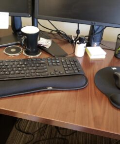 Wrist Rests for Keyboard and Mouse Pad Set - Memory Foam Cushion, Black - Ergonomic Wrists Hand Arm Rest Support for Laptop Computer Desk and Gaming - Carpal Tunnel Syndrome Relief Original 56 71M65zttvHL