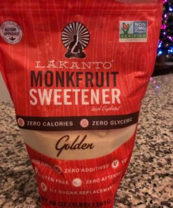 Lakanto Golden Monk Fruit Sweetener with Erythritol - Raw Cane Sugar Substitute, Zero Calorie, Keto Diet Friendly, Zero Net Carbs, Baking, Extract, Sugar Replacement (Golden - 8.29 oz) 8.29 Ounce (Pack of 1) 34 71M6Bs33L