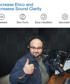 12 pack Acoustic Panels Self-Adhesive, 1" X 12" X 12" Quick-Recovery Sound Proof Foam Panels, Acoustic Foam Wedges High Density, Soundproof Wall Panels for Home Studio,Carbon Black 1 Inch 12 Pack Self Adhesive 20 71M7PpMI2XL