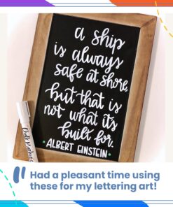 Chalkola White Chalk Markers for Blackboard, Chalkboard Sign, Window, Bistro, Car, Glass (5 Pack 6mm) - Liquid Chalkboard Markers Erasable - Paint Chalk Pens Washable Ink Reversible Tip Bold Tip - 5 Pens 28 71M7WhXwulL