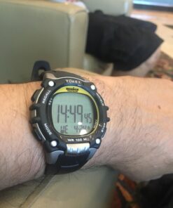 Timex Men's TW5M03400 Ironman Classic 100 Full-Size Black/Yellow 44 71M7kJ9f9rL