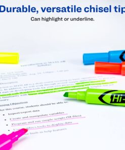 Avery Hi-Liter Desk-Style Highlighters, Smear Safe Ink, Chisel Tip is great for sketch book art, 12 Assorted Colors (98034) 12 highlighters 12 71M7r0ZSgL