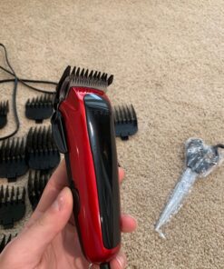 Andis 75360 Adjustable Blade Clipper Easy Cut 20-Piece Haircutting Kit, Red/Black 19 71M8w49kt0L