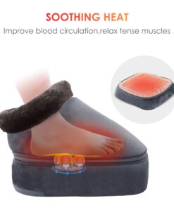 COMFIER Shiatsu Foot Massager with Heat- Kneading Back Massager with Heating Pad, Heated Foot Warmer, Electric Feet Massager Machine for Plantar Fasciitis,Neuropathy,Foot Stress Relief Gray 20 71M90K2rNeL
