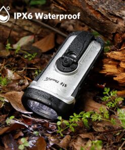ThorFire Solar Flashlight Hand Crank Solar Powered Rechargeable Flashlight IPX6 Waterproof LED Emergency Lights Dynamo Torch Ideal for Camping Outdoor Climbing Backpack Hiking 41 71M92qECkrL