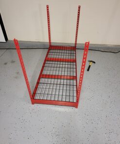 Muscle Rack UR184872-R 5-Shelf Steel Shelving Unit, 48" Width x 72" Height x 18" Length, Red 72" Height x 60" Width x 24" Depth 39 71M9Opoi79L