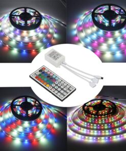 BZONE 2-Port 44 Keys Wireless IR Remote Controller for SMD 5050 3528 RGB LED Strip Lights, Dual 4-pin Output Remote Controller Dimmer for 2pcs RGB LED Strips DC12-24V 2-port Rgb Controller 13 71M9c9EVtwL