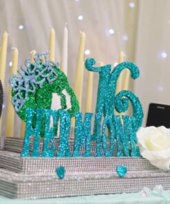 EBOOT 4 Row 10 Yard Acrylic Rhinestone Diamond Ribbon for Wedding Cakes, Birthday Decorations, Baby Shower Events and Arts and Crafts Projects (Silver) Silver 29 71M9w6Bl74L