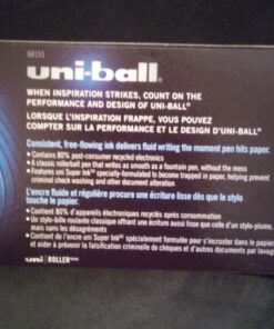 uni-ball Roller Rollerball Pens Fine Point Micro Tip, 0.5mm, Black, 12 Pack 34 71MA0maGWL