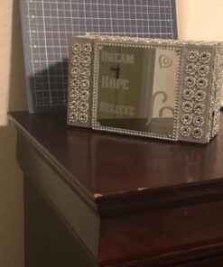 Diamond Flower Shape Mesh Wrap Roll Faux Rhinestone Crystal Ribbon 4" x 10 Yards (30 ft) … (Silver) Silver 30 71MADGVMubL